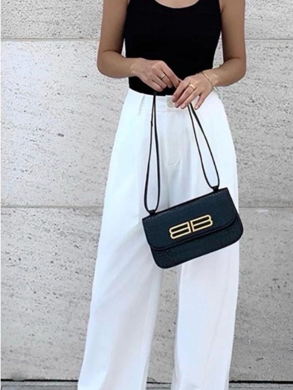 White Pleated Wide Leg Pant